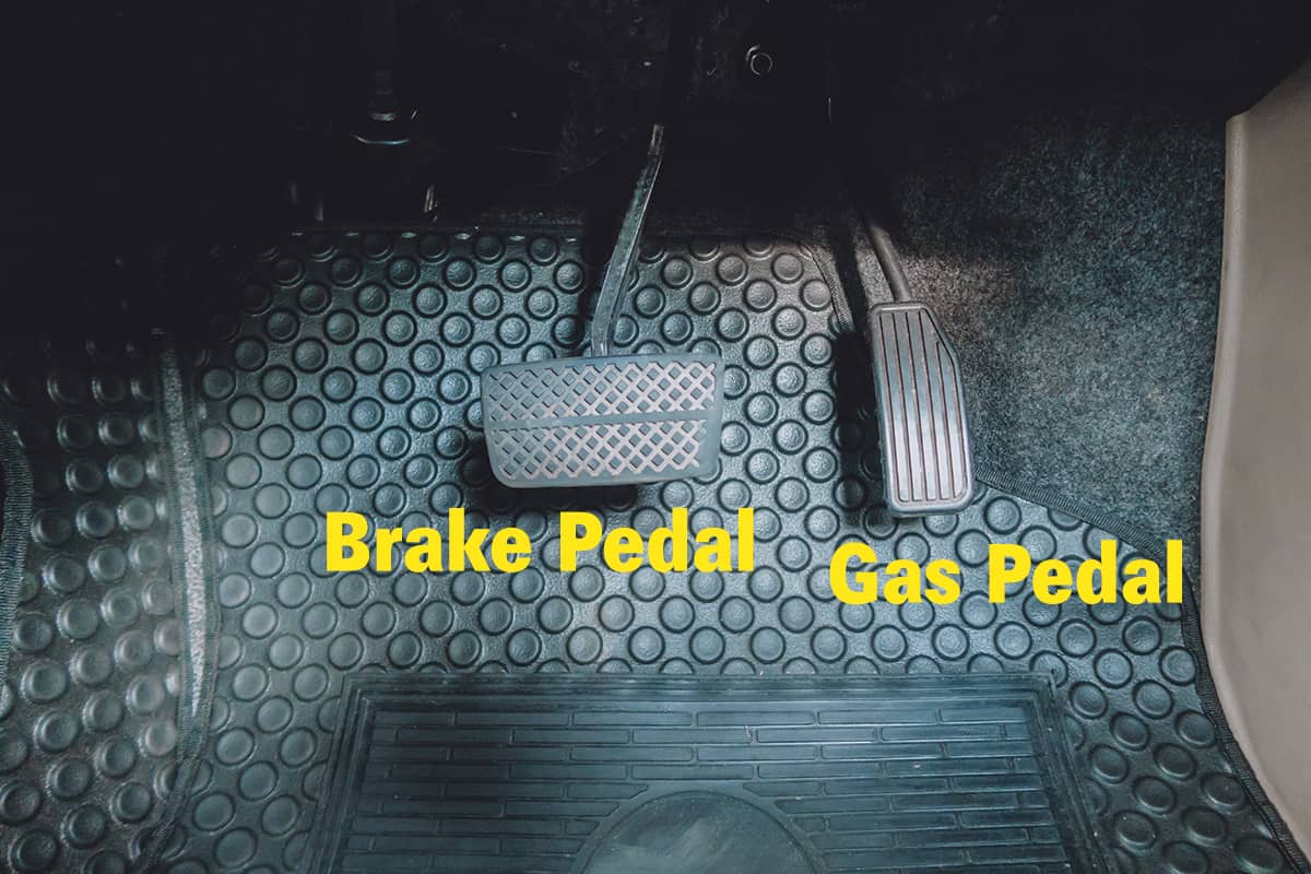 Gas pedal and brake pedal